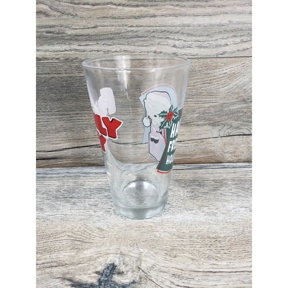Family Guy Stewing Griffin Happy Freakin Holidays Christmas Pint Beer Glass